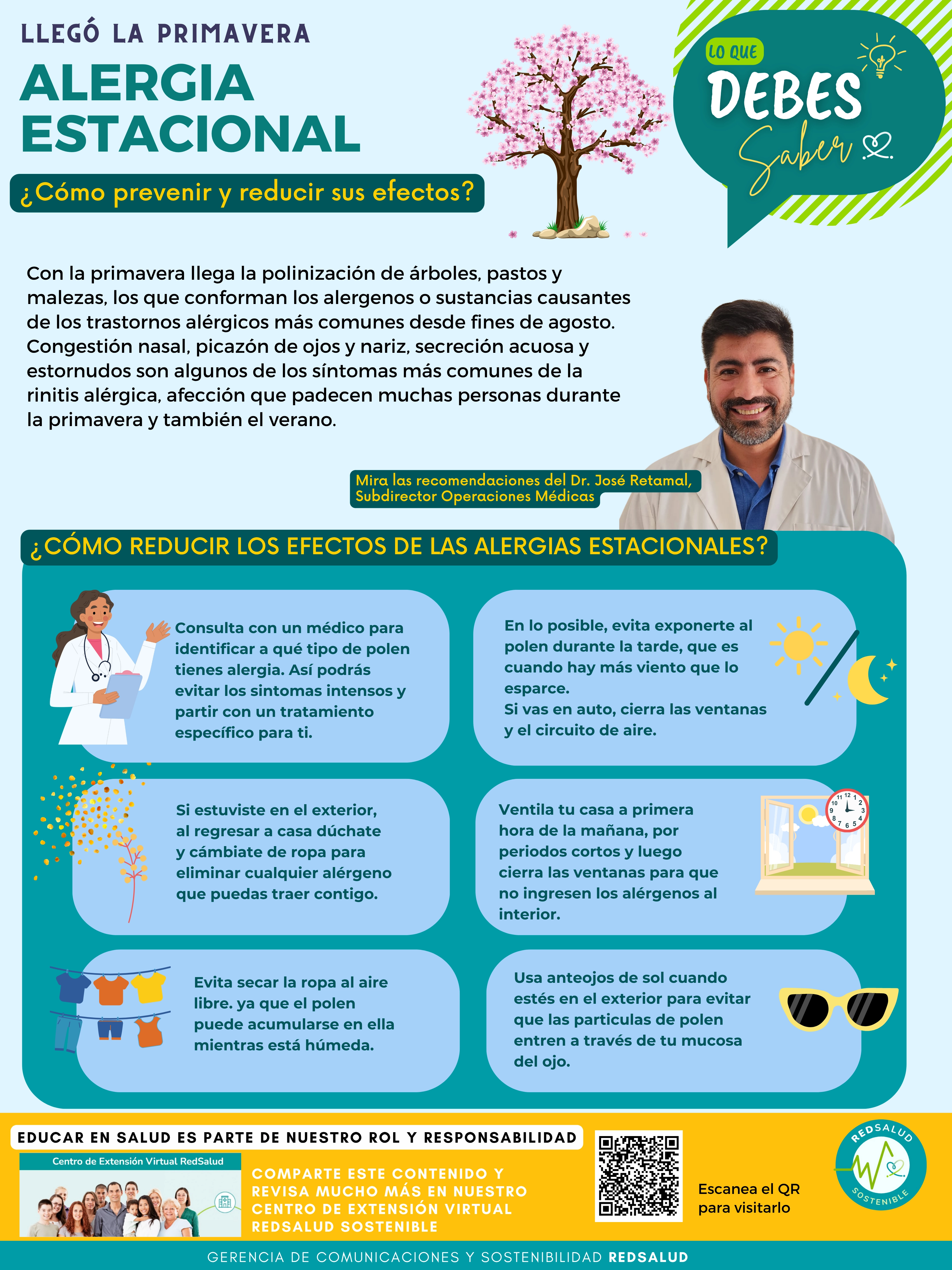 infografía sobre la alergia estacional