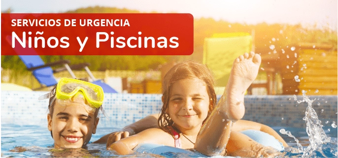 cuidado de los niños en piscina