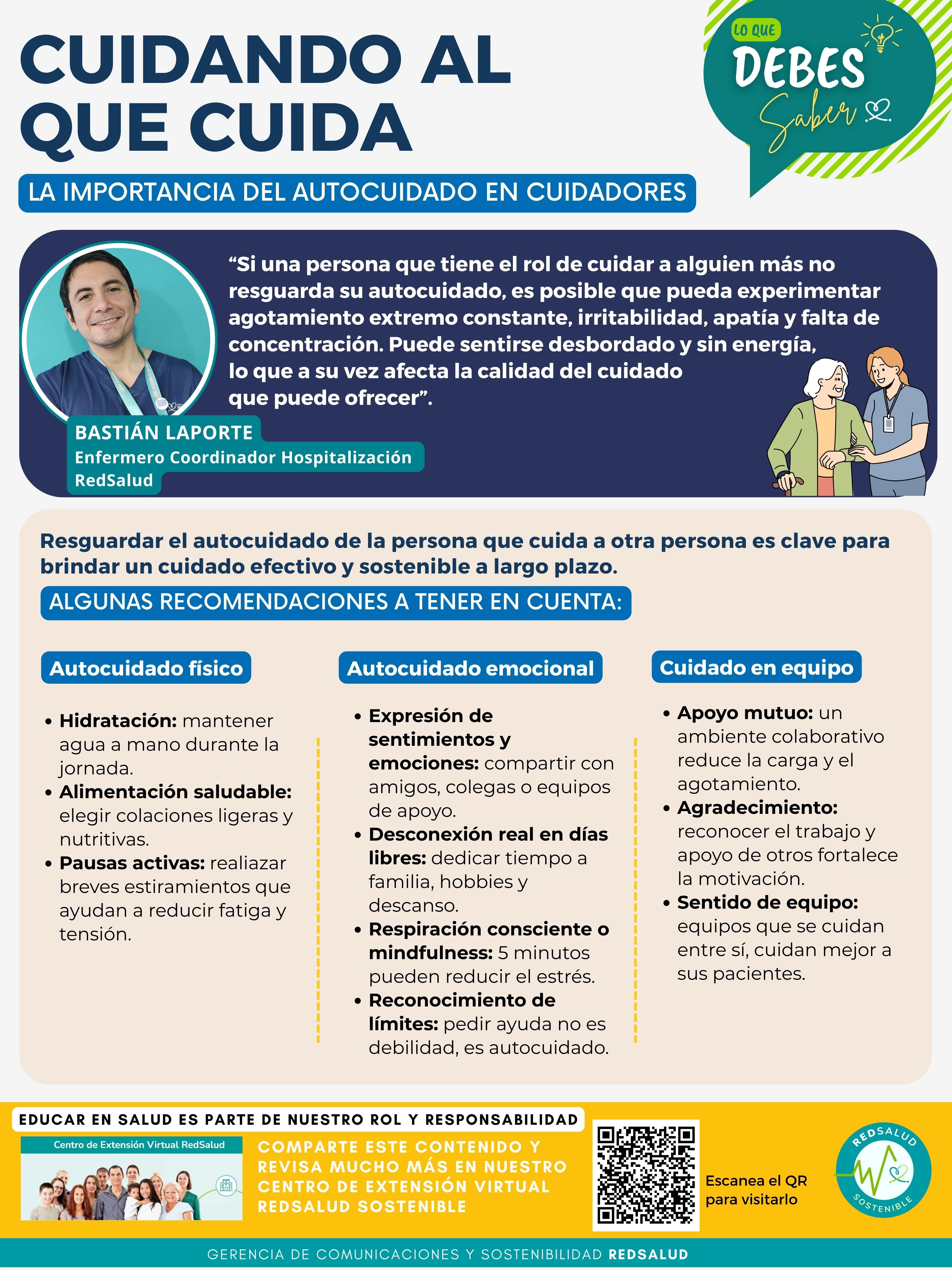 infografía de cuidado de cuidadores