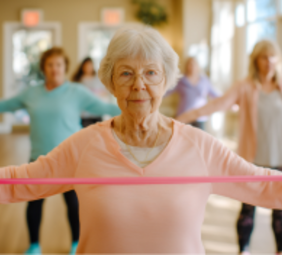 personas mayores haciendo ejercicio