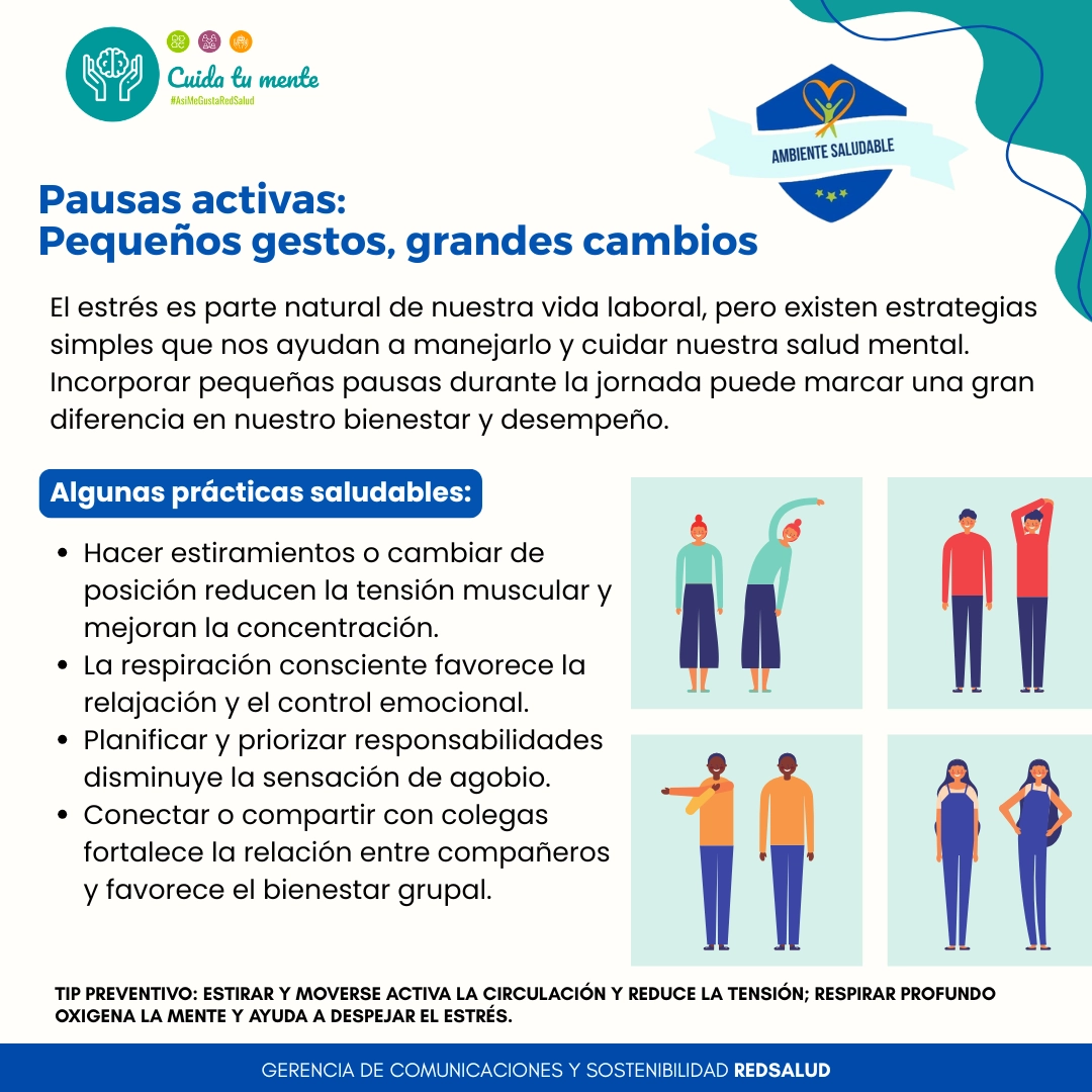 inforgrafía sobre pausas activas