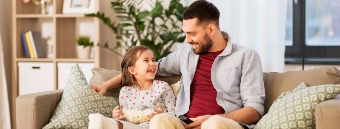 padre e hija con un vinculo sano